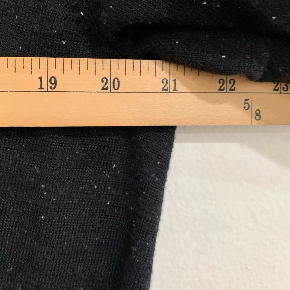 J.Jill Longline Cardigan W/Front Pockets Black Speckle Size Large Petite Cozy